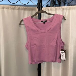 Vans Pink Sleeveless Crop Muscle Tee